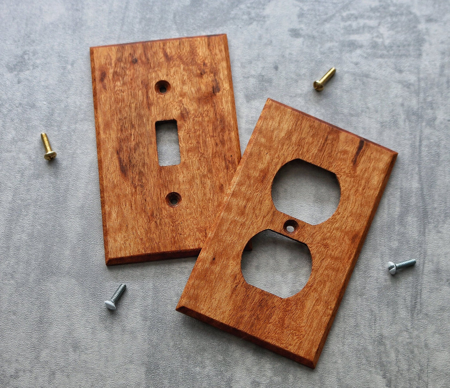 TigerwoodLight Switch Cover, Wood Outlet Cover, Light Switchplate, Wallplate, Front Side
