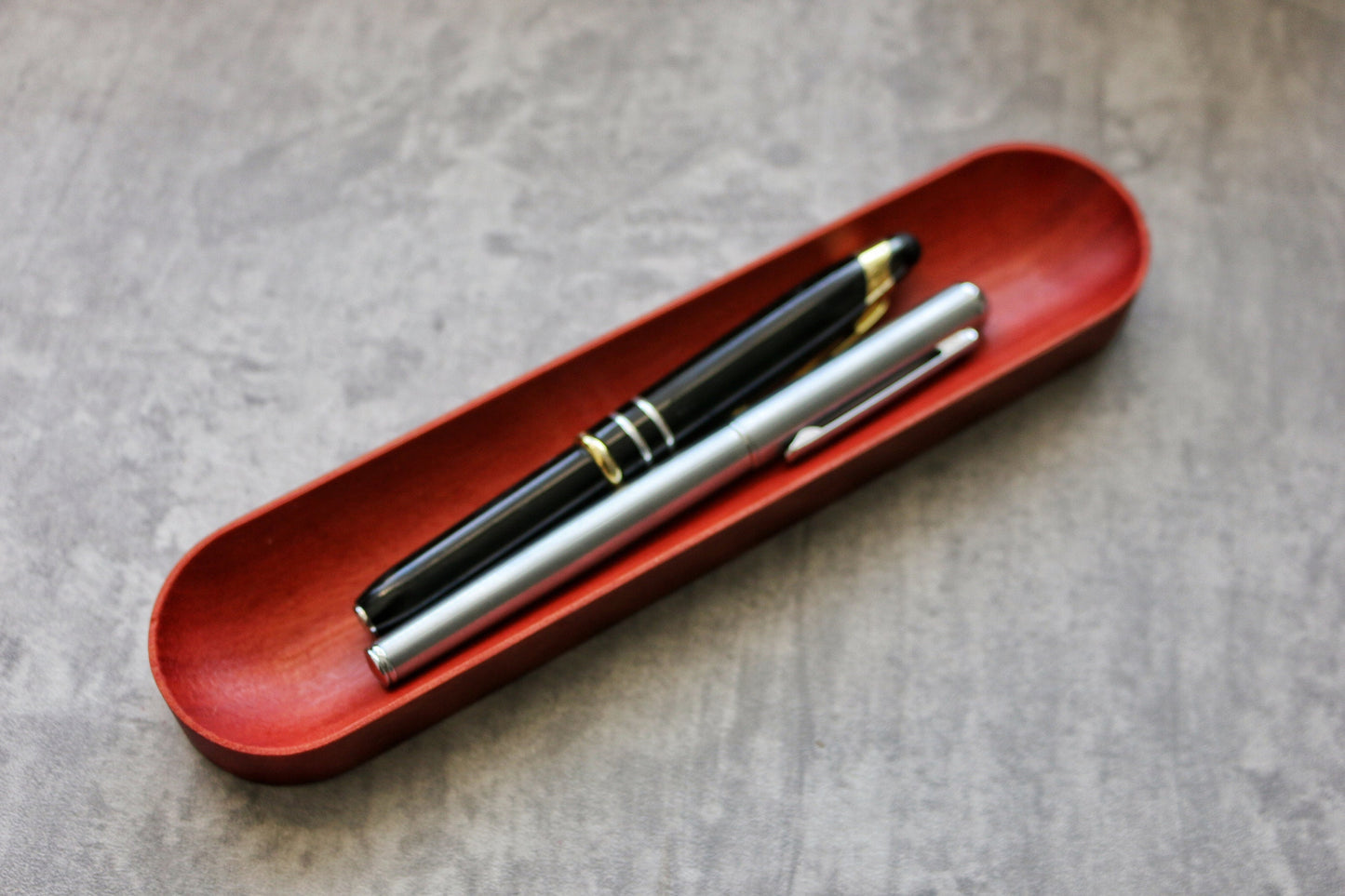 Redwood Pen Holder - Personalized Pen Holder For Desk - Pen Tray - Pencil Tray - Desk Organizer - Office Decor - Fathers Day Gift
