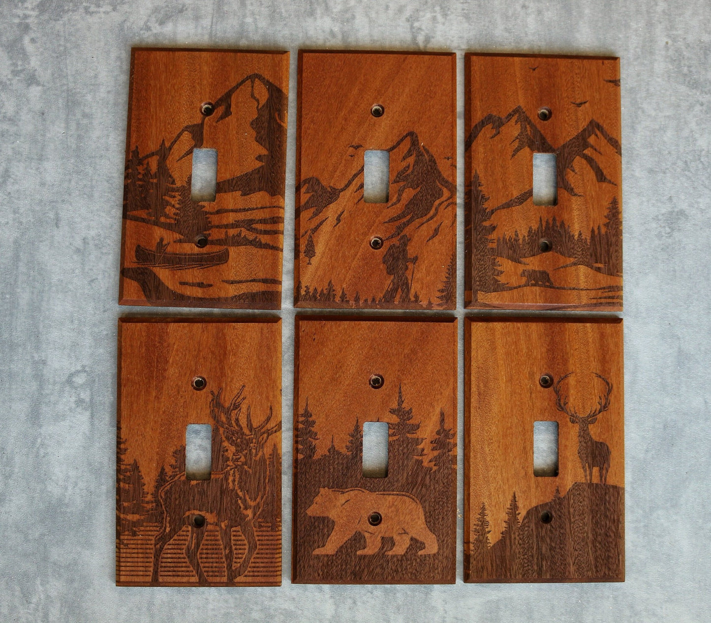 Wood Switch Plate Cover, Engraved Light Switch Cover, Wood Light Switch Cover, Outdoors, Outlet Cover, Wood Outlet Cover, Wall Switch,