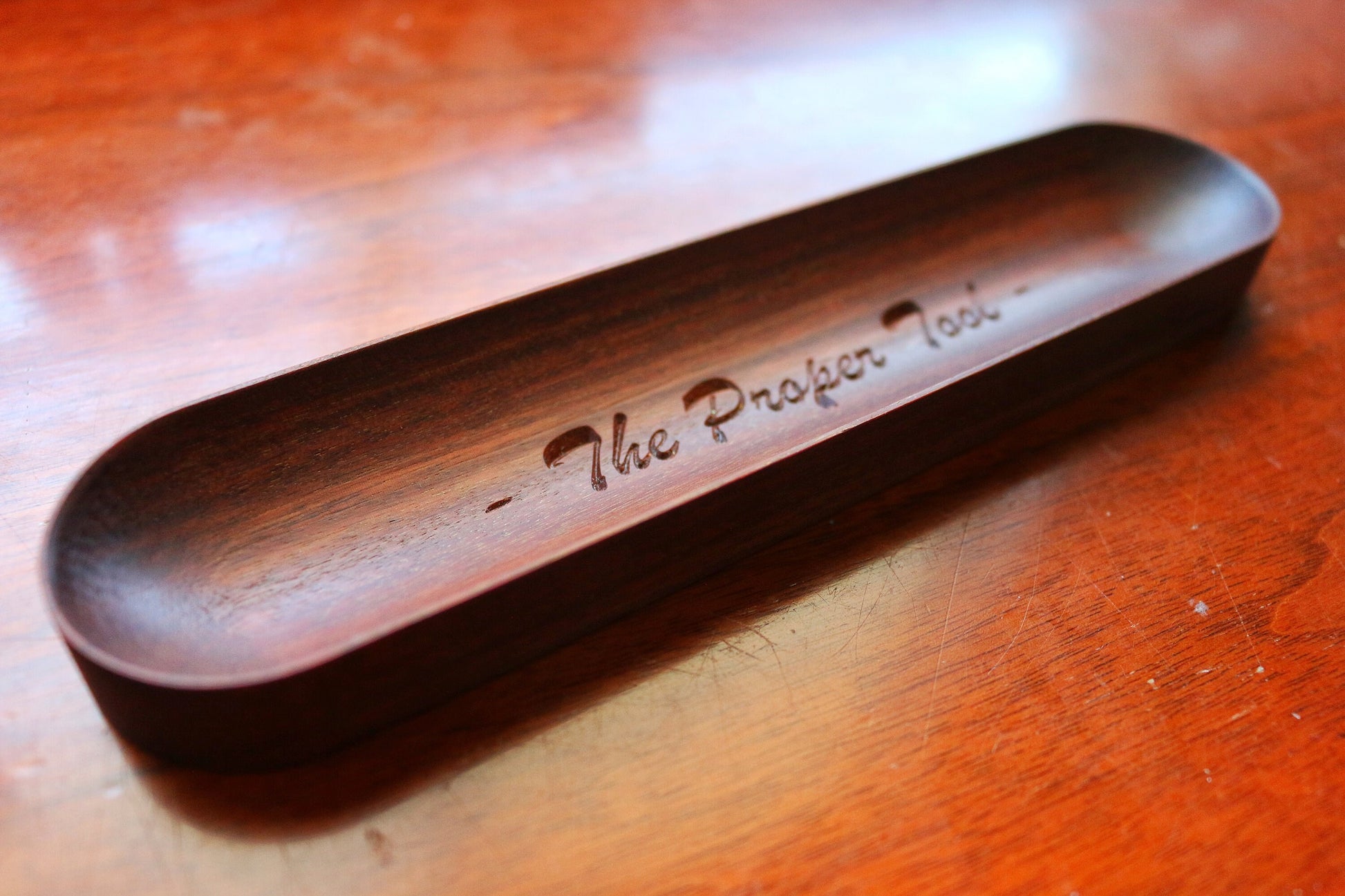 Iron Wood Pen Holder - Personalized Pen Rest For Desk - Pen Tray - Pencil Tray - Desk Organizer - Office Decor - Fathers Day Gift