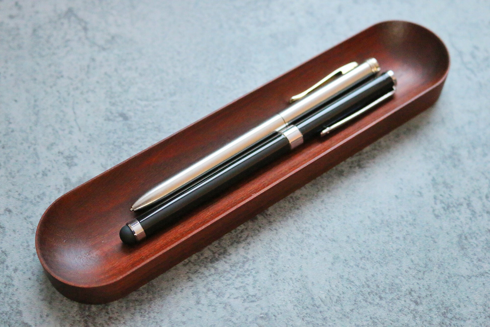 Iron Wood Pen Holder - Personalized Pen Rest For Desk - Pen Tray - Pencil Tray - Desk Organizer - Office Decor - Fathers Day Gift