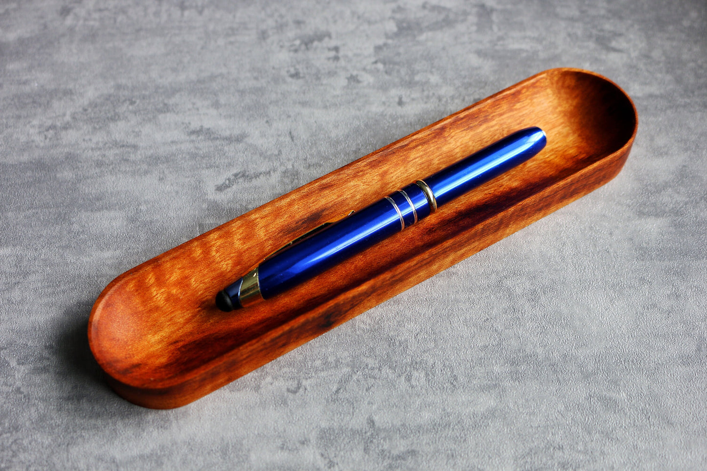 Tiger Wood Pen Holder - Personalized Pen Holder For Desk - Pen Tray - Pencil Tray - Desk Organizer - Office Decor - Fathers Day Gift