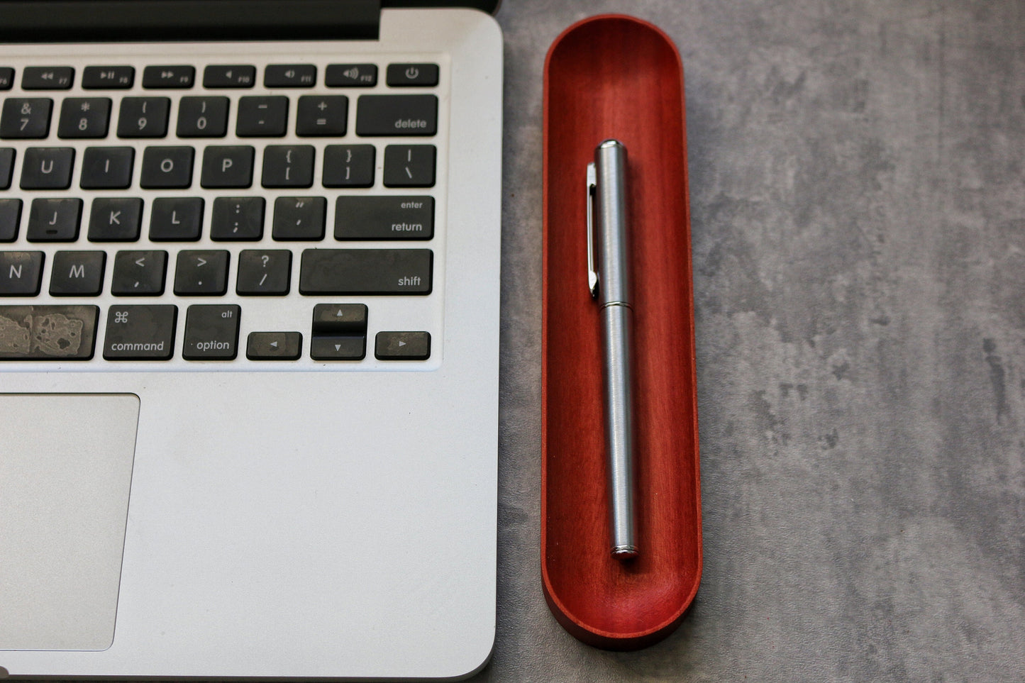 Redwood Pen Holder - Personalized Pen Holder For Desk - Pen Tray - Pencil Tray - Desk Organizer - Office Decor - Fathers Day Gift