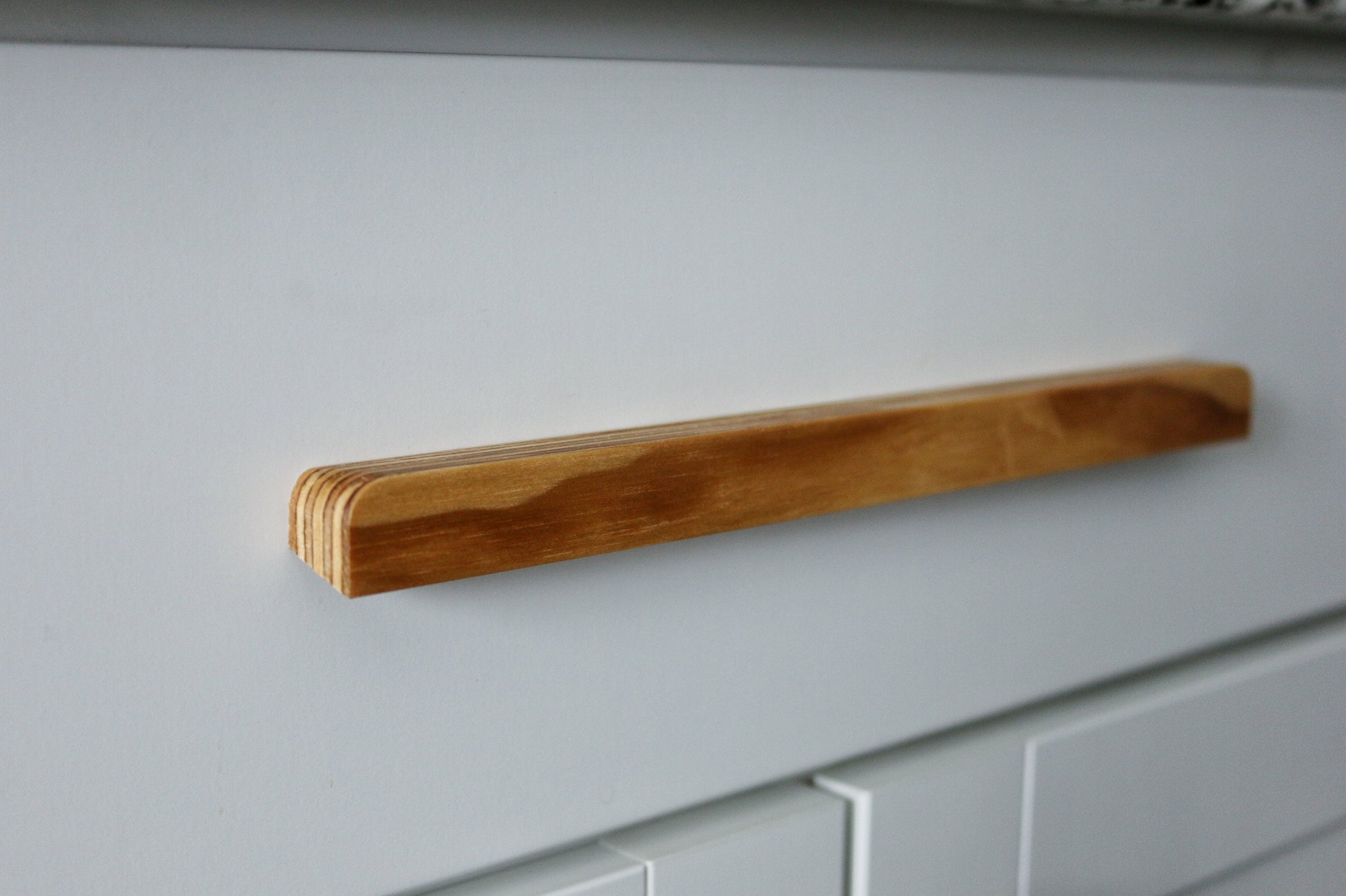 Birch Ply Wood Drawer Pulls, Wood handles, Modern Wood Pulls, Solid Wood Wardrobe handles, Wood Cabinet Pulls, Kitchen handles, Ikea handles