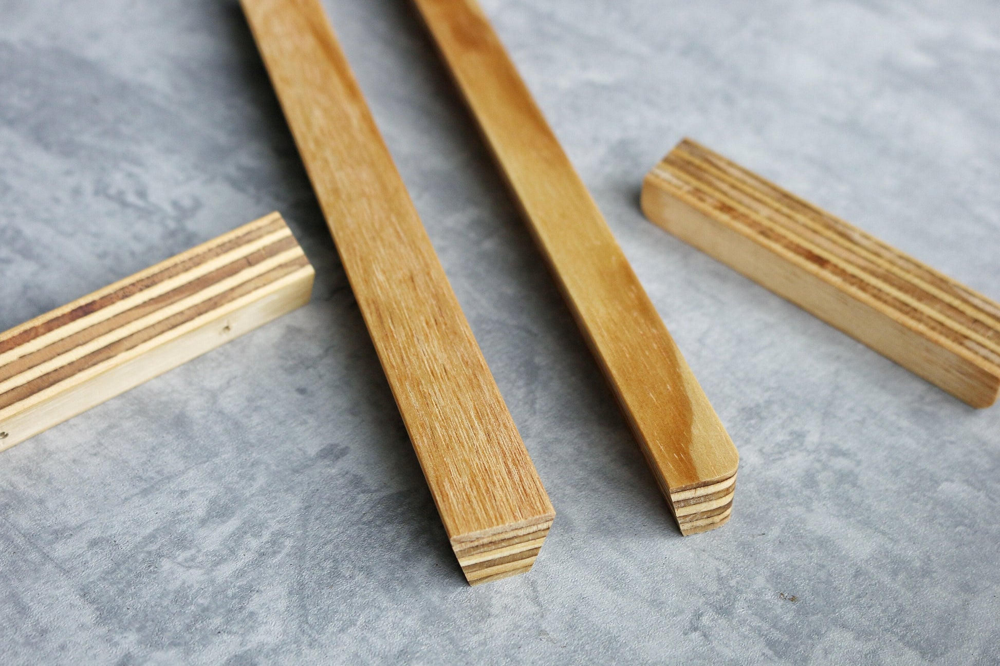 Birch Ply Wood Drawer Pulls, Wood handles, Modern Wood Pulls, Solid Wood Wardrobe handles, Wood Cabinet Pulls, Kitchen handles, Ikea handles