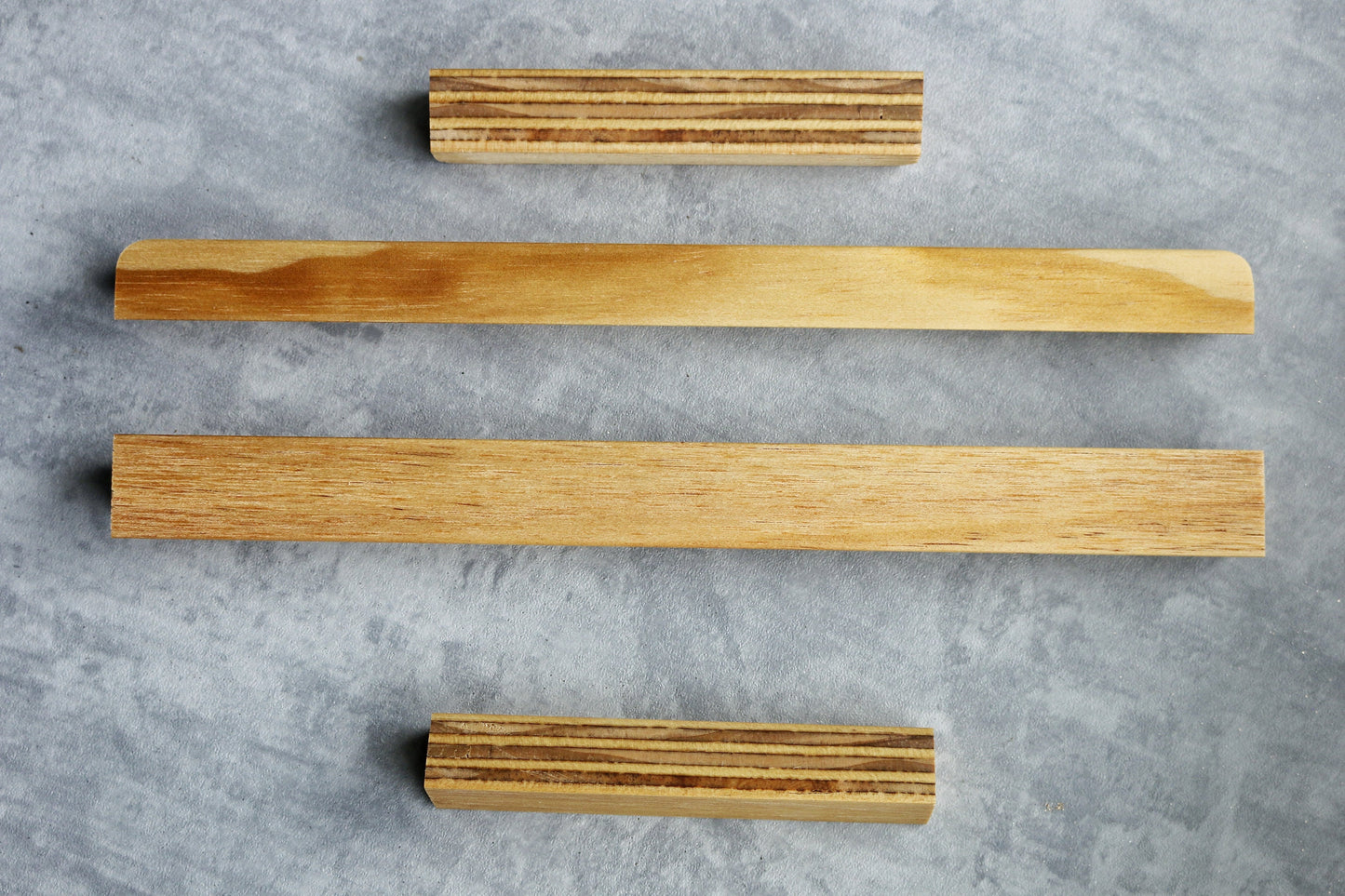 Birch Ply Wood Drawer Pulls, Wood handles, Modern Wood Pulls, Solid Wood Wardrobe handles, Wood Cabinet Pulls, Kitchen handles, Ikea handles