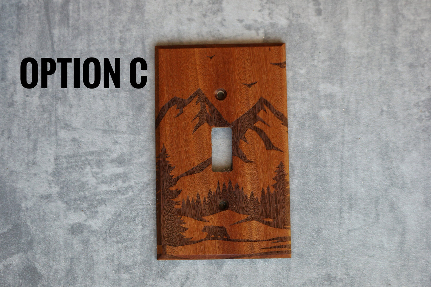 Wood Switch Plate Cover, Engraved Light Switch Cover, Wood Light Switch Cover, Outdoors, Outlet Cover, Wood Outlet Cover, Wall Switch,