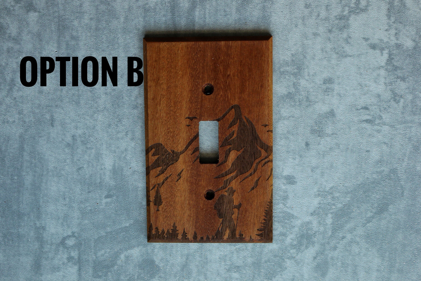 Wood Switch Plate Cover, Engraved Light Switch Cover, Wood Light Switch Cover, Outdoors, Outlet Cover, Wood Outlet Cover, Wall Switch,