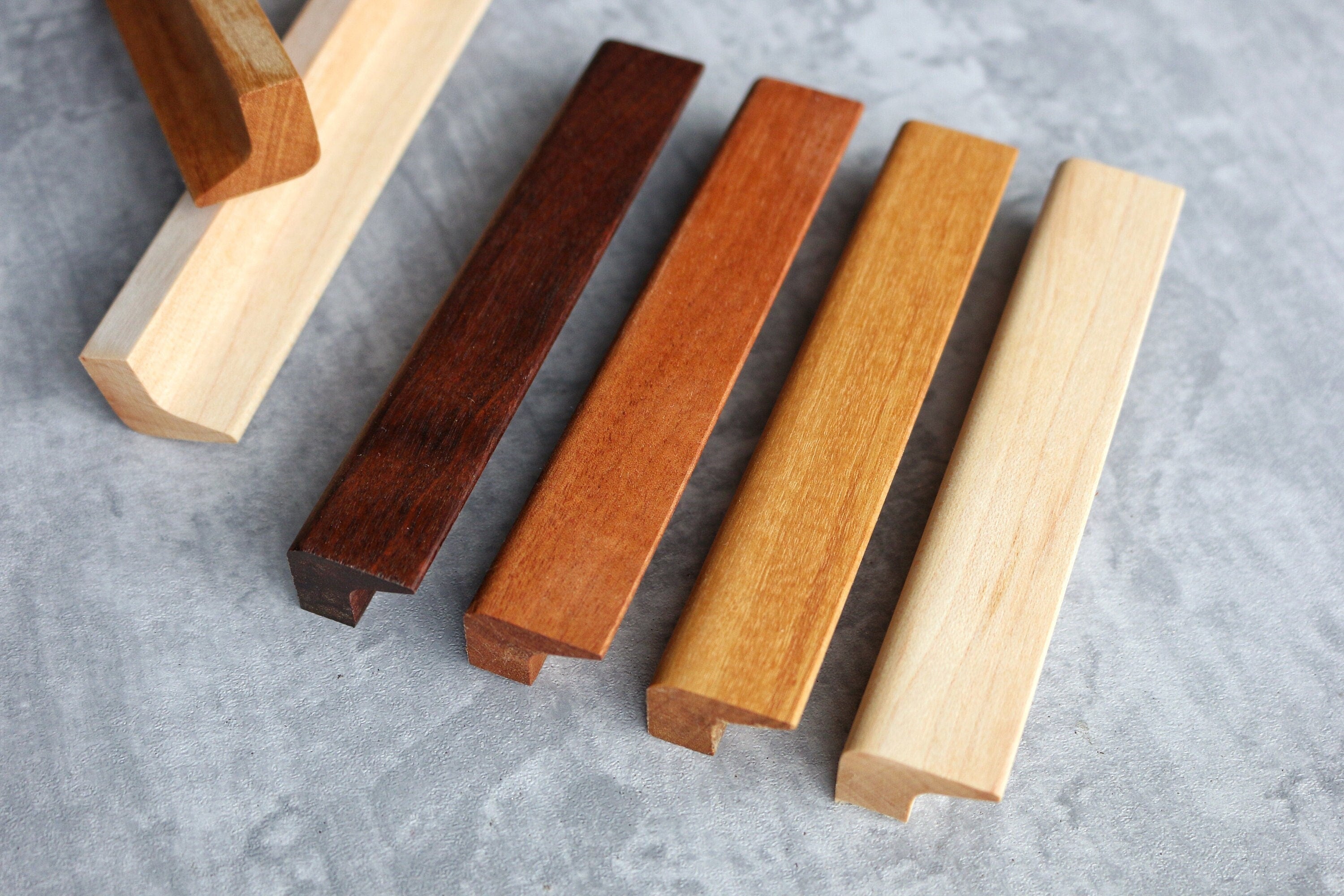 Hardwood Wood Drawer Pulls Wooden Modern Wood Pull Solid Wood Wardrobe Door Pull Wood Cabinet Pulls Handles Kitchen Hardware